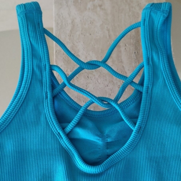 Spiritual Gangster Infinity Seamless Tank - Capri Blue - XS/S - Picture 5 of 6
